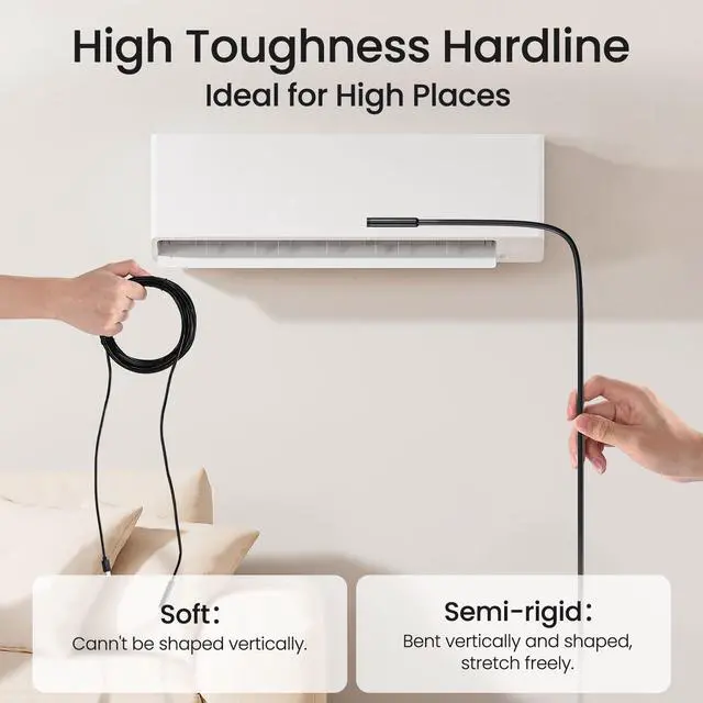 Alt view image 7 of 7 - Endoscope Camera with Light, HD Borescope with Dimmable LED Bulbs, 16.4ft Semi-Rigid Snake Camera for iOS & Android, IP67 Waterproof Boroscope Inspection Tools for Sewer, Cool Gadgets for Men