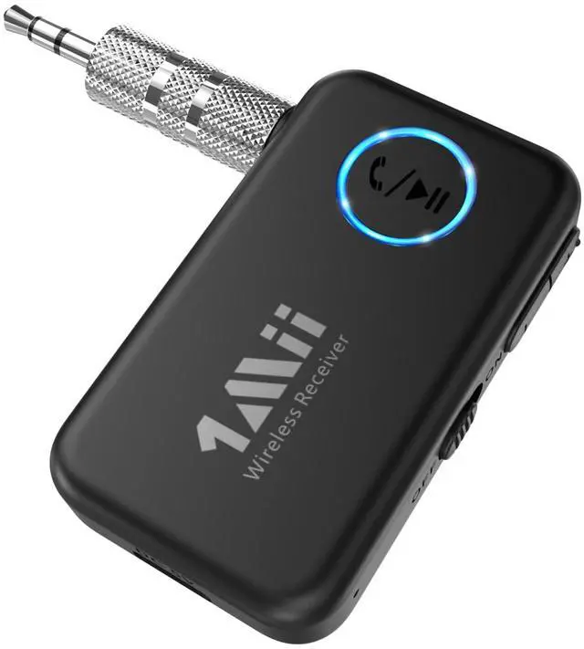 Main image of 1Mii Bluetooth 5.3 Music Receiver for Car/Home Stereo, Aux Bluetooth Adapter for Car with Volume Control Supports Hands Free Calls, 16H Battery Life
