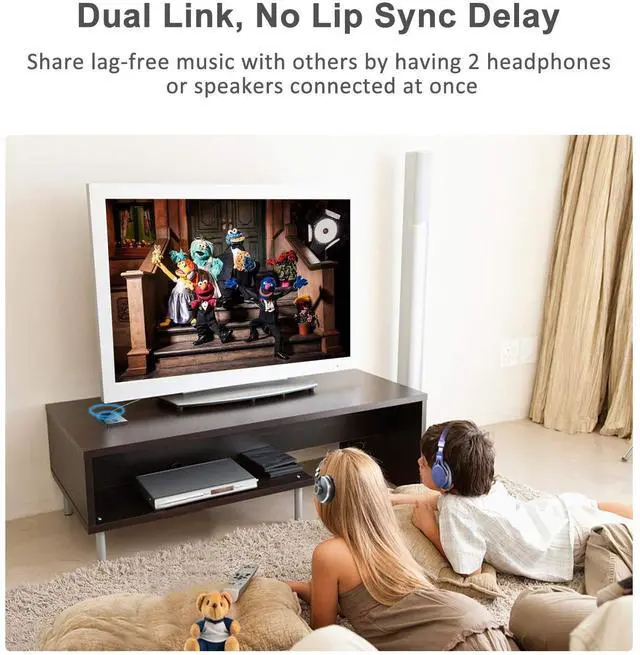 Alt view image 6 of 7 - Isobel Bluetooth 5.0 Transmitter Receiver (Optical, 3.5mm AUX, RCA), Low Latency Wireless Audio Adapter Bluetooth AUX Adapter for TV PC Car/Home Stereo System up to 2 AirPods Wireless Headphones