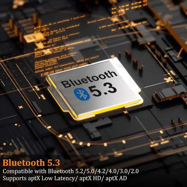 Alt view image 4 of 7 - 1Mii Bluetooth 5.3 Transmitter for TV to 2 Wireless Headphones, Long Range 100ft Bluetooth Adapter for TV aptX Adaptive & HD/Volume Control, Optical/USB/AUX/RCA Audio Inputs