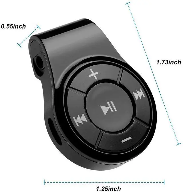 Alt view image 7 of 7 - Bluetooth Receiver/Car Kit, Bluebyte Clip Wireless Audio Receiver for Headphones car Audio,Wireless Adapter Support Hands-Free Calling,Bluetooth 5.0 Low Latency for Music(Glossy Black).