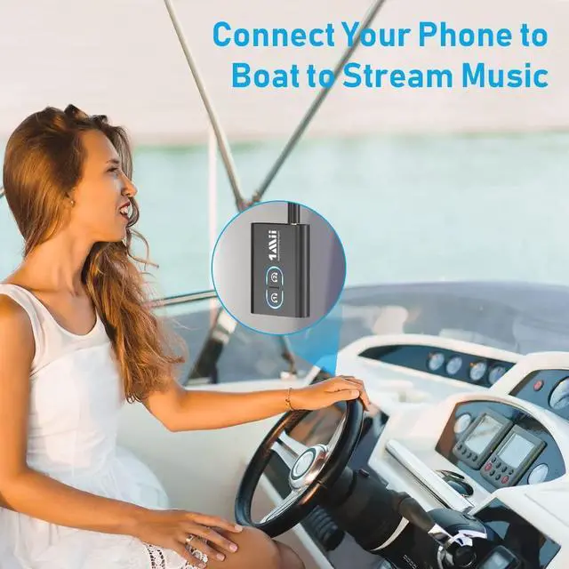 Alt view image 5 of 7 - 1Mii Bluetooth 5.3 Transmitter Receiver for TV to Wireless Headphones, Dual Link AptX Adaptive/Low Latency/HD Audio, Aux Adapter for Home Stereo, Airplane, Boat, Gym