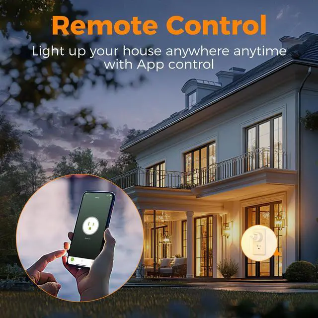 Alt view image 6 of 7 - Smart Plug, TESSAN WiFi Timer Outlet Compatible with Alexa and Google Assistant, Smart Outlet with Timer & APP Remote Control, No Hub Required, 2.4G WiFi, 4 Pack