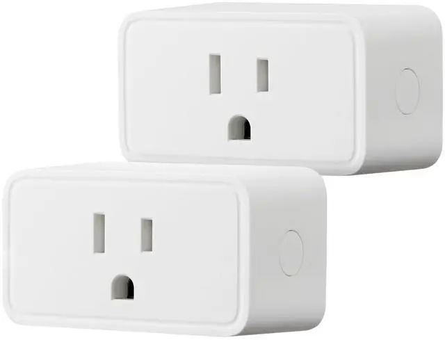 Amazon Basics Smart Plug, Works with Alexa Only, 2.4 GHz Wi-Fi, No Hub Required, 2 Pack, White