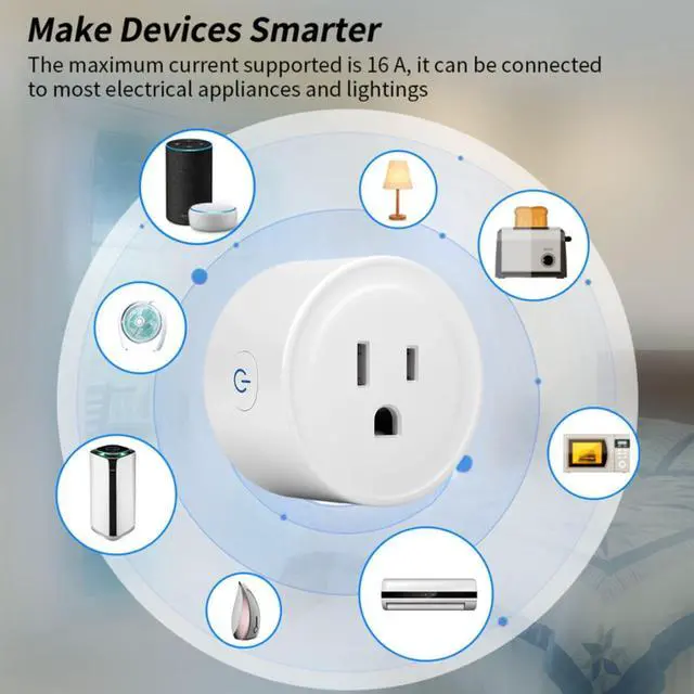 Alt view image 6 of 7 - Sanofuturion WiFi Smart Plug | Compatible with Alexa & Google Home | WiFi Outlet for Remote Control & Timer and Schedule Function | No Hub Required | Safety Certified (1Pack)