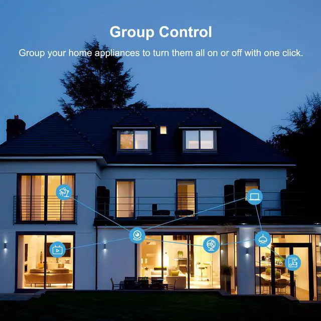 Alt view image 6 of 7 - wooaismart Smart Plug, WiFi Plugs Work with Alexa & Google Assistant, Smart Outlet with Timer & Group Controller, WiFi Outlet for Home, No Hub Required, ETL & FCC Certified, 2.4GHz WiFi, 10A, 2 Pack