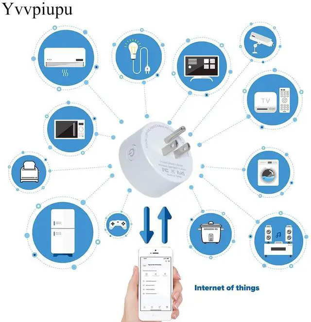 Alt view image 3 of 6 - Smart Plug Mini 4-Pack, Wi-Fi Outlets for Smart Home Wi-Fi with Alexa/Google Home/Smart Life, Smart Home hubTimer on/Off Plug, Schedule Built-in app, Mini Wireless Outlet, no hub Required