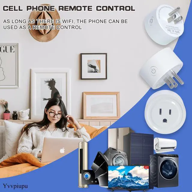 Alt view image 5 of 6 - Smart Plug Mini 4-Pack, Wi-Fi Outlets for Smart Home Wi-Fi with Alexa/Google Home/Smart Life, Smart Home hubTimer on/Off Plug, Schedule Built-in app, Mini Wireless Outlet, no hub Required