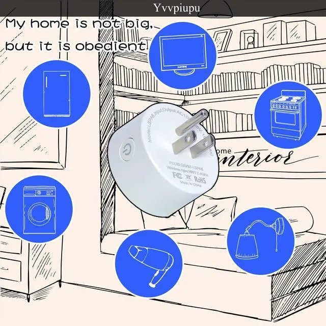 Alt view image 6 of 6 - Smart Plug Mini 4-Pack, Wi-Fi Outlets for Smart Home Wi-Fi with Alexa/Google Home/Smart Life, Smart Home hubTimer on/Off Plug, Schedule Built-in app, Mini Wireless Outlet, no hub Required