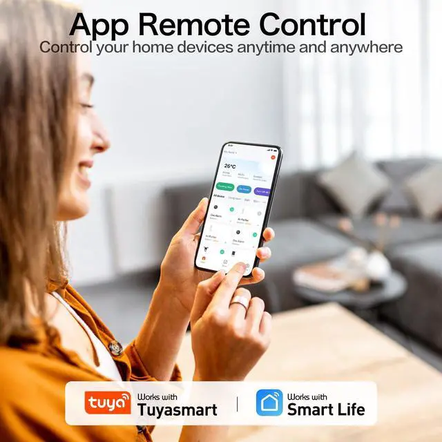 Alt view image 2 of 7 - KimFilter WiFi Smart Plug, Wireless Plugs Outlet Compatible with Alexa & Google Voice Assistant, App Controlled Outlet with Timer Function, 2.4GHz Only Wi-Fi Smart Socket, Smart Plug Timer for Home