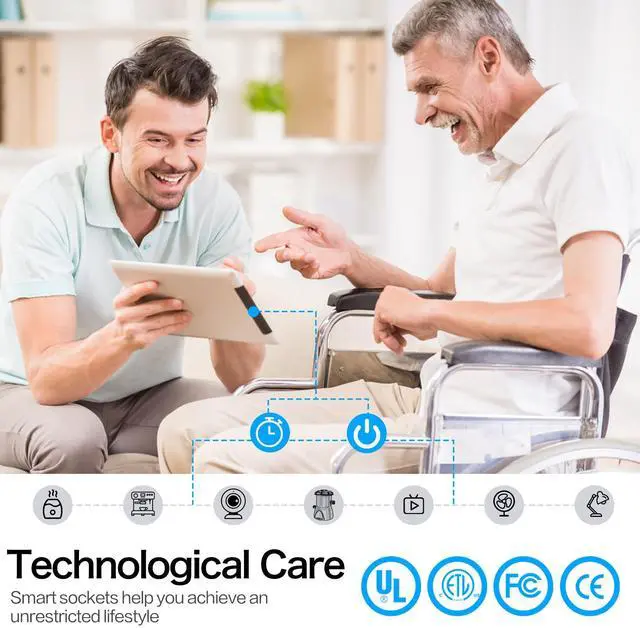 Alt view image 6 of 7 - KimFilter WiFi Smart Plug, Wireless Plugs Outlet Compatible with Alexa & Google Voice Assistant, App Controlled Outlet with Timer Function, 2.4GHz Only Wi-Fi Smart Socket, Smart Plug Timer for Home