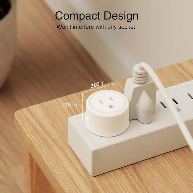 Alt view image 7 of 7 - GHome Smart Plug, WiFi Smart Plugs Work with Alexa and Google Home, Smart Outlet Timer with APP Remote Control, 2.4GHz Wi-Fi Only, No Hub Required, ETL FCC Listed, White