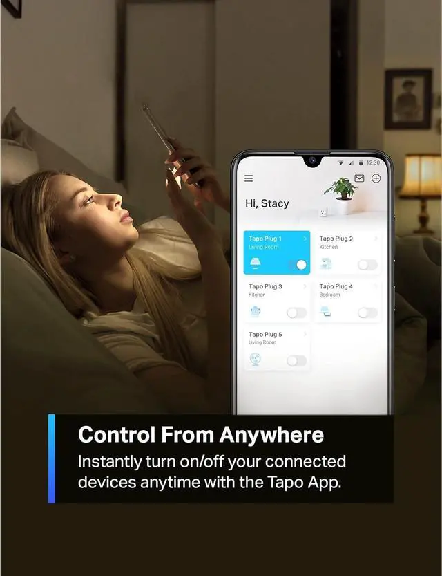 Alt view image 3 of 7 - TP-Link Smart Plug Mini 15A, Smart Home Wi-Fi Plug, Super Easy Setup, Compatible with Alexa & Google Home, No Hub Required, UL Certified, 2.4G WiFi Only, White, Tapo P105(4-Pack)