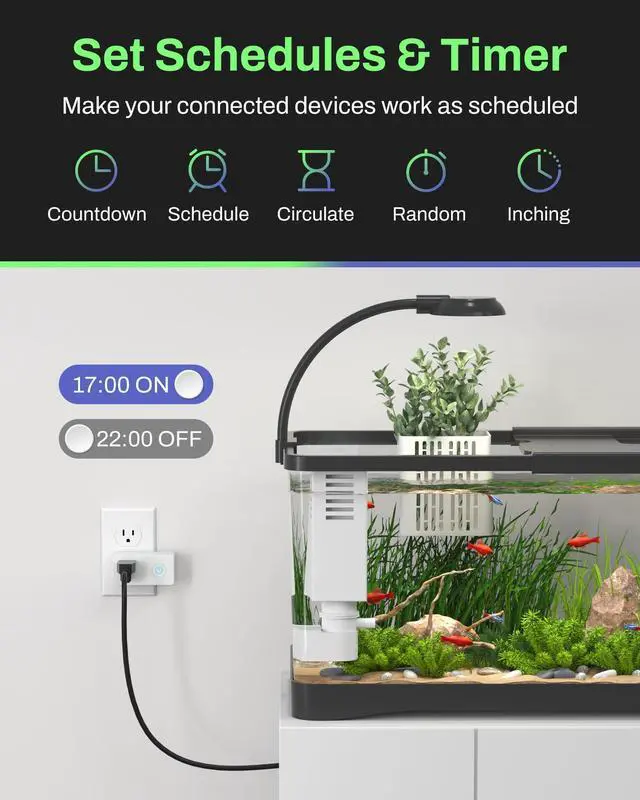Alt view image 5 of 7 - BN-LINK WiFi & Bluetooth Smart Plug, Heavy Duty Smart Timer Outlet Works with Alexa & Google Home Assistant, Remote & Group Control, No Hub Required, ETL & FCC Certified, 2.4GHz WiFi Only, 4 Pack