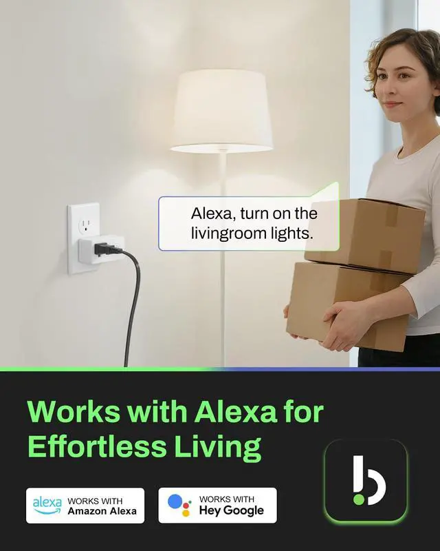 Alt view image 7 of 7 - BN-LINK WiFi & Bluetooth Smart Plug, Heavy Duty Smart Timer Outlet Works with Alexa & Google Home Assistant, Remote & Group Control, No Hub Required, ETL & FCC Certified, 2.4GHz WiFi Only, 4 Pack