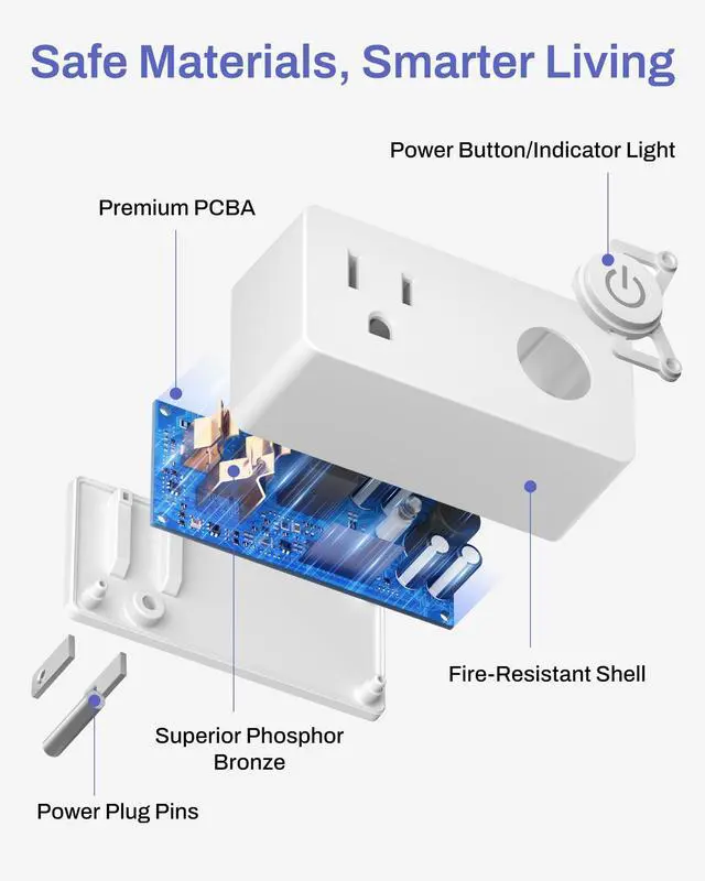 Alt view image 6 of 7 - BN-LINK WiFi & Bluetooth Smart Plug, Heavy Duty Smart Timer Outlet Works with Alexa & Google Home Assistant, Remote & Group Control, No Hub Required, ETL & FCC Certified, 2.4GHz WiFi Only, 4 Pack