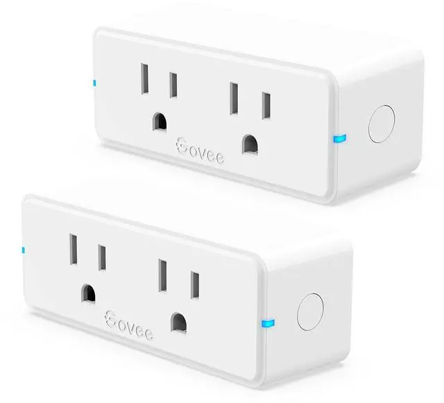 Main image of Govee Dual Smart Plug 2 Pack, 15A WiFi Bluetooth Outlet, Work with Alexa and Google Assistant, 2-in-1 Compact Design, Govee Home App Control Remotely with No Hub Required, Timer, FCC and ETL Certified