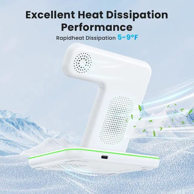 Alt view image 5 of 7 - WAITIEE Wireless Charger for iPhone 16 15 14 13 12 11 X 8, 3 in 1 Charging Station for Apple Watch 10/9/8/7/6/5/4/3/2/SE/Ultra/Ultra 2 & for AirPods 4/3/2/Pro/Pro 2(White)