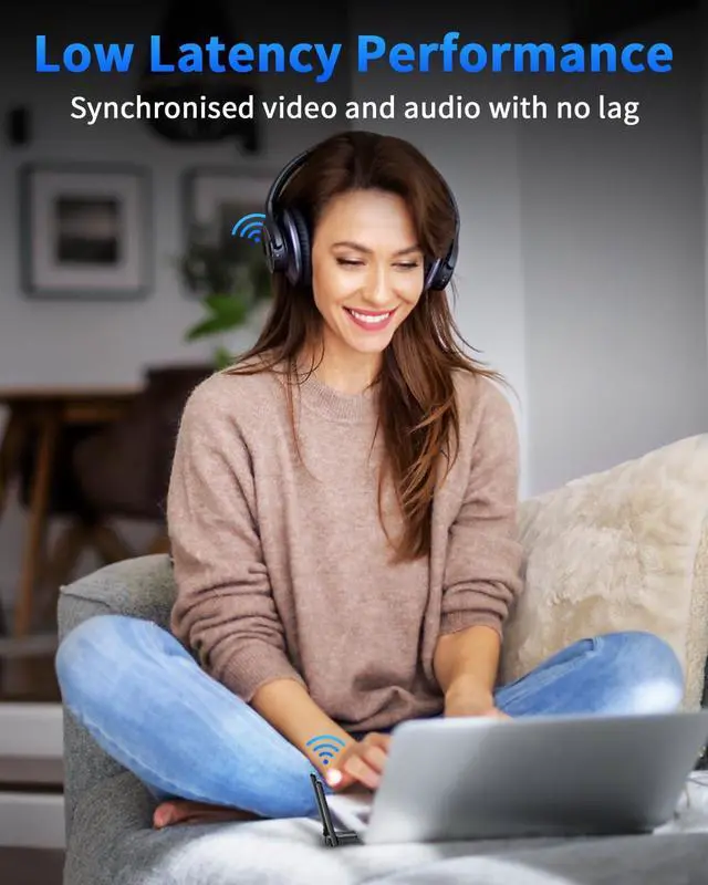 Alt view image 6 of 7 - ZEXMTE 5.4 USB Bluetooth Adapter for PC, Plug & Play Bluetooth Transmitter & Reciver, EDR & BLE, High Gain Antenna, 590FT / 180M Long Range for PC Windows 11/10/8