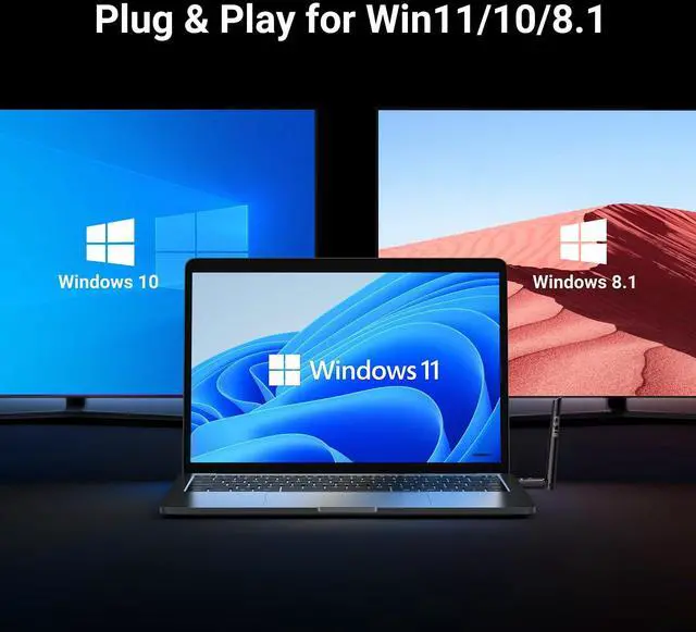 Alt view image 3 of 7 - UGREEN Long Range Bluetooth 5.3 Adapter for PC, USB Bluetooth Dongle, Wireless Bluetooth Transmitter Receiver for Bluetooth Mouse Keyboard Headphones Speakers for Win11/10/8.1 (Plug & Play)