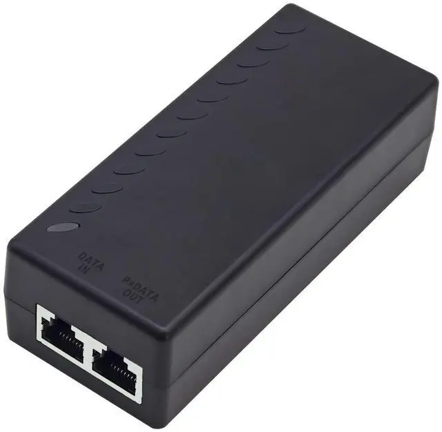 Main image of ULTRAPOE Gigabit PoE+ Injector for Ethernet, 30W 48V with 10/100/1000Mbps & IEEE 802.3af/at Compliance. Extend Network Up to 100M (328 ft) Plug and PlayBlack