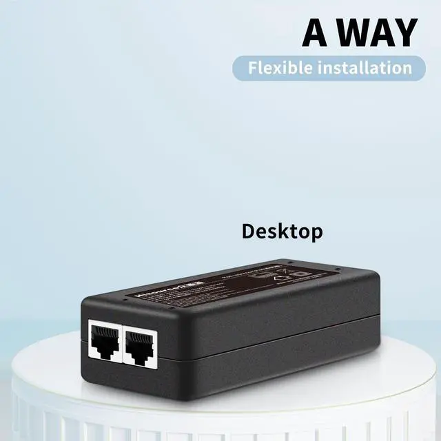 Alt view image 5 of 7 - PoE Injector Up to 30w Power Supply, 2.5 Gigabit PoE Adapter for IP Cameras and VoIP Phones Network Distance Up to 328 ft. PoE Power Supply IEEE 802.3af Compliant Desktop UL Certified PoE Injec