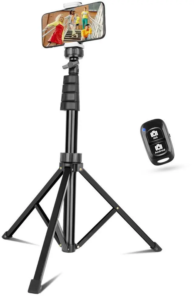 Main image of Sensyne 67" Phone-Tripod, Extendable Cell Phone Tripod Stand & Selfie Stick with Wireless Remote and Phone Holder, Compatible with iPhone Android Phone, Camera