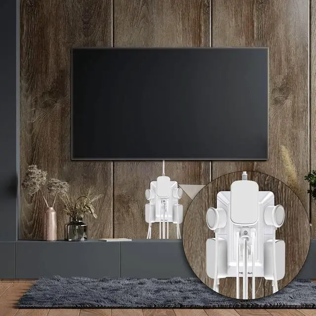 Alt view image 5 of 7 - POWRUI Multi Plug 6 Outlet Surge Protector Extender with 3 USB Ports (1 USB C) and Night Light, 3-Sided Power Strip with Adapter Spaced Outlets, ETL Listed, White