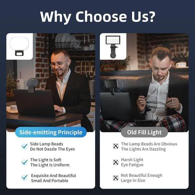 Alt view image 2 of 6 - Selfie Light Clip-Must-Have for Influencers 3 Light Modes Side-Emitting Protects Eyes Fill Light for Phone, iPad & Laptop Rechargeable for iPhone&Android for Video Recording TikTok&Vlogging (Black)