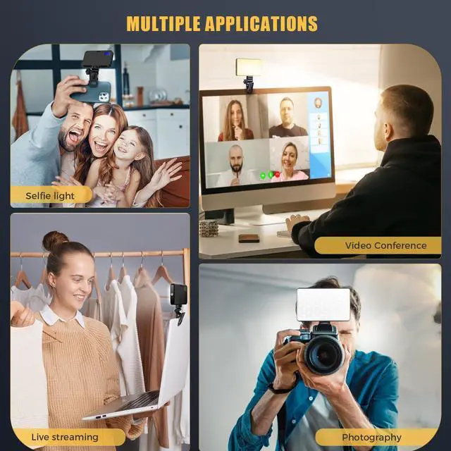 Alt view image 4 of 7 - MACTREM 168 LED Selfie Light for iPhone,Portable Phone Light Clip, 3000Mah 3 Modes Rechargeable Alix Earle Lighting for Video Recording,for iPhone,Camera,Laptop,iPad,Video Conference,TikTok,Makeup