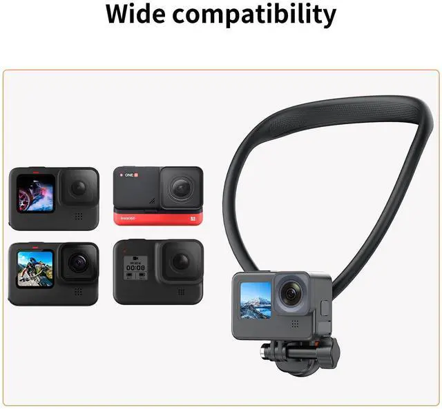 Alt view image 6 of 7 - VRIG Magnetic Neck Mount with Phone Holder, One-Click Quick Release & Claw-Mini Action Camera Adapter Mount for Go Pro Hero 13/12/11/10/9, for DJI Action 5 Pro/4/3, for Insta 360 Ace Pro