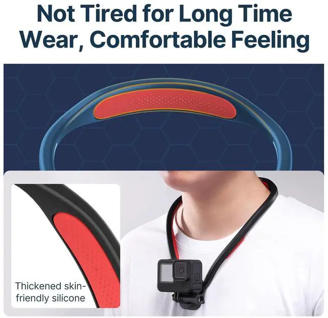 Alt view image 4 of 7 - ULANZI Go-Quick II Neck Mount for GoPro Magnetic Necklace Holder, Camera POV Mount for GoPro Hero 13/12/11/10/9/8/7/6/5/4/MAX, AKASO, DJI Osmo Action 5 Pro/4/3, Insta360 and Most Action Cameras