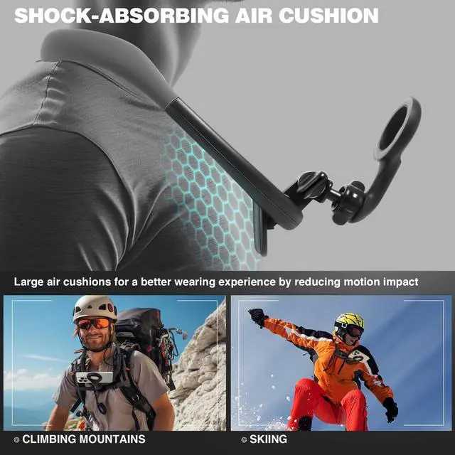 Alt view image 4 of 7 - Magnetic Neck Phone Holder for Recording, Neck Tripod for iPhone, 360°& 180° Rotation POV/Vlog Selfie Hands-Free Video Recording Suitable for iPhone 12-15 Series and All Android Phones