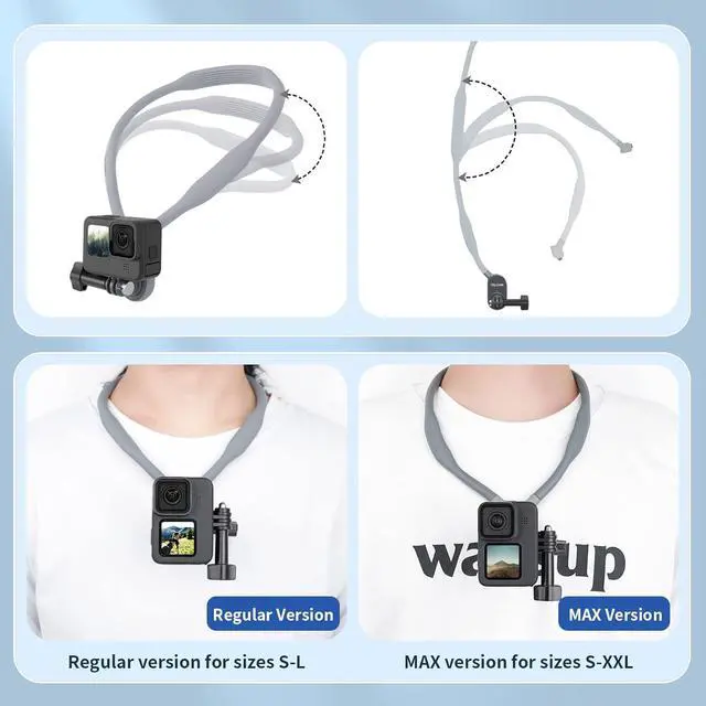 Alt view image 3 of 6 - Plus Magnetic Neck Mount with Phone Holder, Necklace Lanyard Strap Chest Head POV for GoPro 12 11 10 9 8 Insta360 X3 X4 Ace Pro Go3 DJI Action 3 4 Osmo Pocket 3 Bike Motorcycle Accessories