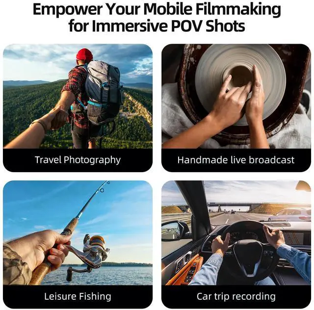 Alt view image 4 of 7 - Magnetic Neck Cell Phone Holder, POV/Vlog Recording Necklace Lanyard Selfie Hand Free Neck Phone Mount Stand for iPhone 15 14 13 12 Pro Mini/Plus/Pro/Pro Max and Samsung Android Smartphone