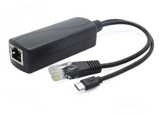 Alt view image 7 of 7 - 2-Pack 5V PoE Splitter, 48V to 5V 2.4A Adapter with Micro USB Plug, IEEE 802.3af Compliant, for IP Camera, Tablets, Dropcam or Raspberry Pi and More, AV-PS05-1