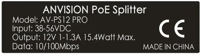 Alt view image 6 of 6 - 2-Pack Active 12V PoE Splitter Adapter, Plug 5.5mm x 2.5mm, IEEE 802.3af Compliant 10/100Mbps, for IP Camera AP Voip Phone and More