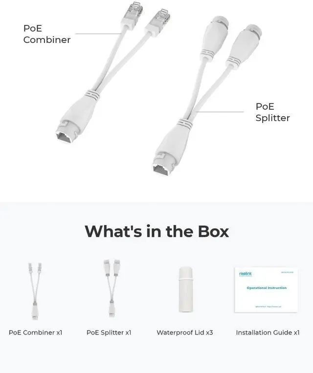 Alt view image 6 of 6 - RLA-POECS1, Waterproof PoE Combiner & Splitter, Supports up to 300ft Cables, Truly Plug & Play. Perfectly Designed for Use PoE Cameras. Run Two Cameras on One Single Cable
