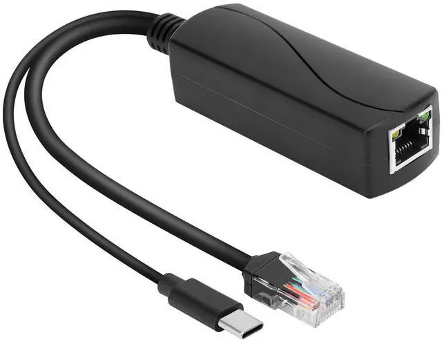 Main image of Gigabit Poe Splitter 5V 4A Type-C, Power Over Ethernet Adapter for Raspberry Pi 5, Power Supply Exchanger,IEEE 802.3af/at Compliant 10/100/1000mbps for Rpi5, IP Camera, Tablets, Dropcam and More
