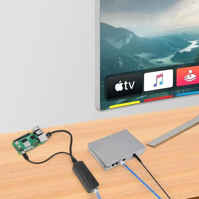 Alt view image 6 of 7 - Gigabit Poe Splitter 5V 4A Type-C, Power Over Ethernet Adapter for Raspberry Pi 5, Power Supply Exchanger,IEEE 802.3af/at Compliant 10/100/1000mbps for Rpi5, IP Camera, Tablets, Dropcam and More