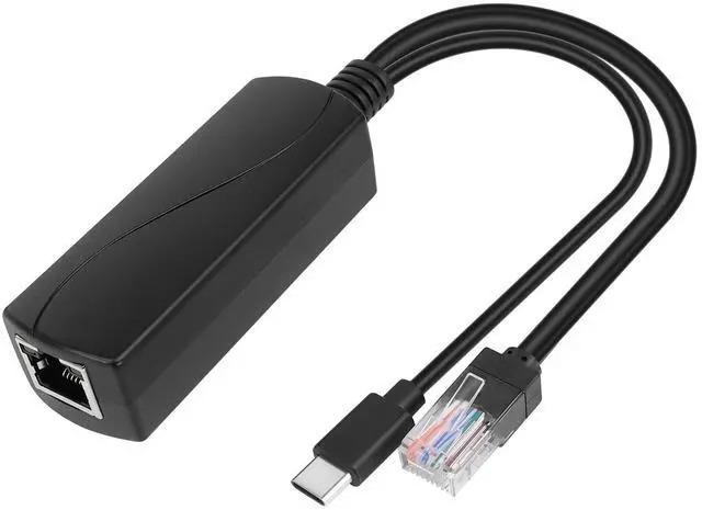 Main image of 1pcs 5V 4A Gigabit Poe Splitter Type-C Power Over Ethernet Adapter,EEE 802.3af/at Compliant 10/100/1000mbps for Raspberry Pi 5,for Raspberry Pi 4,Power Supply Exchanger,IP Camera, Tablets, Dropcam etc