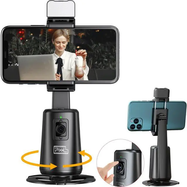Main image of Auto Face Tracking Tripod 360° Rotating Auto Tracking Phone Stand for iPhone, No App,Rechargeable Smart Shooting Stand for Live Video Recording