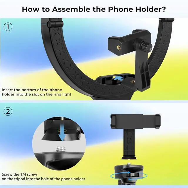 Alt view image 7 of 7 - 14'' Selfie Ring Light with 62'' Tripod Stand and Phone Holder, Dimmable LED Phone Ringlight for Makeup/Video Recording/Photography, Circle Lighting for All Cell Phones&Lightweight Cameras