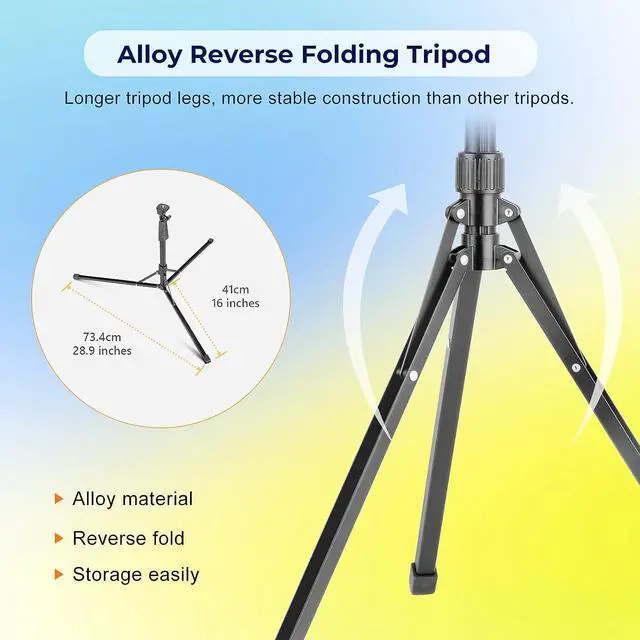 Alt view image 4 of 7 - 14'' Selfie Ring Light with 62'' Tripod Stand and Phone Holder, Dimmable LED Phone Ringlight for Makeup/Video Recording/Photography, Circle Lighting for All Cell Phones&Lightweight Cameras