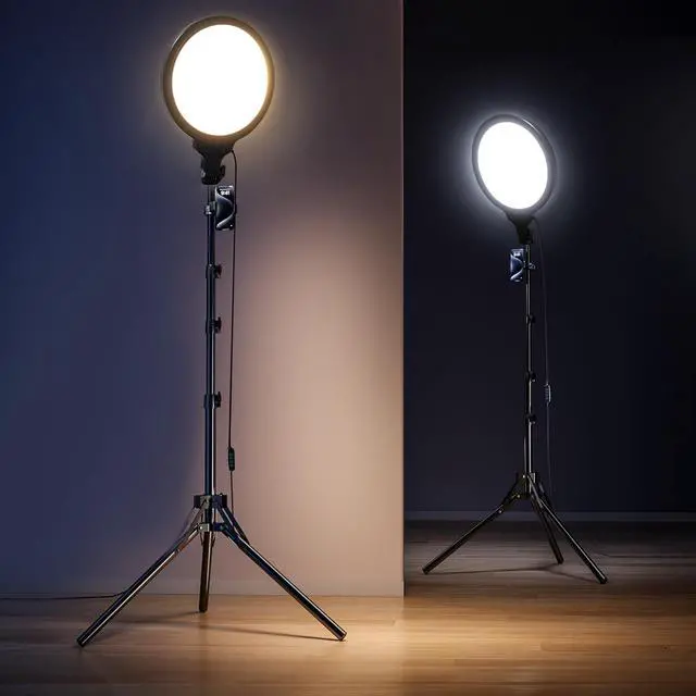 Main image of Ring Light Tripod for iPhone, 10" Selfie Ring Light with Tripod Stand and Phone Holder, Professional LED Circle Lighting for Video Recording, Conferencing, Makeup, Streaming, Tiktok, YouTube, Black