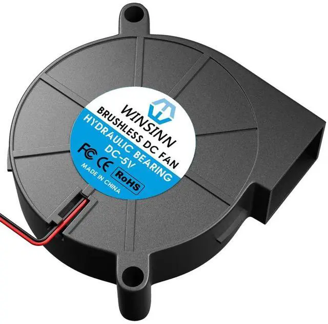 Alt view image 4 of 6 - 50mm 5015 Blower Fan 5V, 3D Printer 5 Volt Fans Blower Turbine Turbo Hydraulic Bearing, Brushless Cooling 50mmx15mm 2PIN (Pack of 4Pcs)