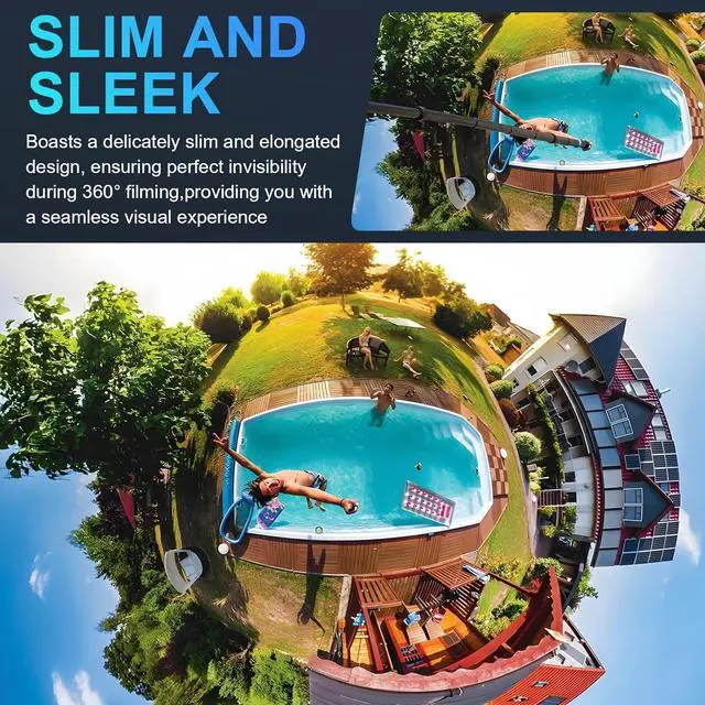 Alt view image 6 of 6 - 3m Selfie Stick 110in/9.8ft Long Invisible Carbon Fiber Selfie Stick Lightweight Extra Long Extension Pole for Insta360 ONE X5 X4 X 3 ONE X2 ONE R ONE RS X3 R X Action Camera (Black)