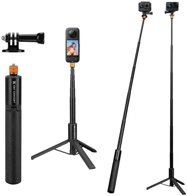 Main image of Invisible Selfie Stick, Extension Long Pole120cm/47.2in Compatible with Insta360 X5/X4/X3 GoPro Hero 13/12/11 DJI OSMO 360 Pocket 3, 1/4" Extended Monopod with GoPro Adapter.