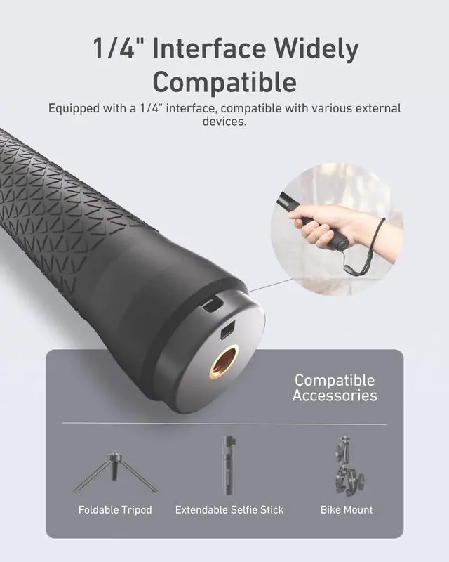 Alt view image 5 of 7 - 60" Selfie Stick for GoPro, Portable Extended Vlog Invisible Pole for GoPro Hero 13 12 11 DJI Action 6 5 4 DJI Osmo Nano/360 Insta360 X5 X4 Handheld Monopod for Travel, Action Camera Accessory