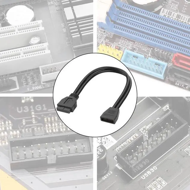 Alt view image 7 of 7 - USB 3.0 19/20 Pin Header Extension Cable Mainboard USB 3.0 19 Pin 20 Pin Male to Female Internal Extender Adapter Cable Cord for PC DIY -30CM/11.8INCH